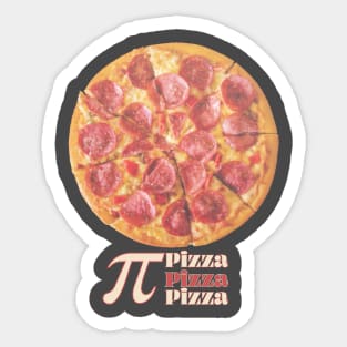 Pizza Pi Pepperoni with Pi and Pizza Pizza Pizza Sticker